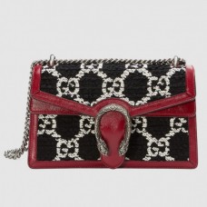 Gucci Dionysus Small Shoulder Bag In Black GG Tweed Gucci Dionysus Small Shoulder Bag In Black GG Tweed