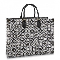 Louis Vuitton M57207 LV Since 1854 Onthego GM tote bag in Gray Jacquard Since 1854 textile Louis Vuitton M57207 LV Since 1854 Onthego GM tote bag in Gray Jacquard Since 1854 textile