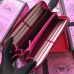 Gucci Pink Print Leather Zip Around Wallet Gucci Pink Print Leather Zip Around Wallet