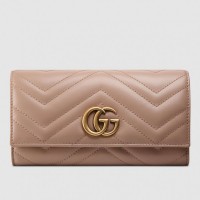 Gucci Dusty Pink GG Marmont Continental Wallet Gucci Dusty Pink GG Marmont Continental Wallet