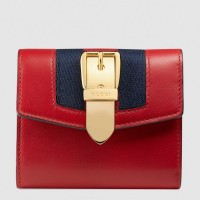 Gucci Sylvie Flap Wallet In Red Leather Gucci Sylvie Flap Wallet In Red Leather