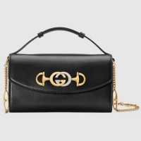 Gucci Zumi Mini Bag In Black Smooth Leather Gucci Zumi Mini Bag In Black Smooth Leather