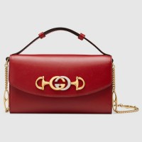 Gucci Zumi Mini Bag In Red Smooth Leather Gucci Zumi Mini Bag In Red Smooth Leather