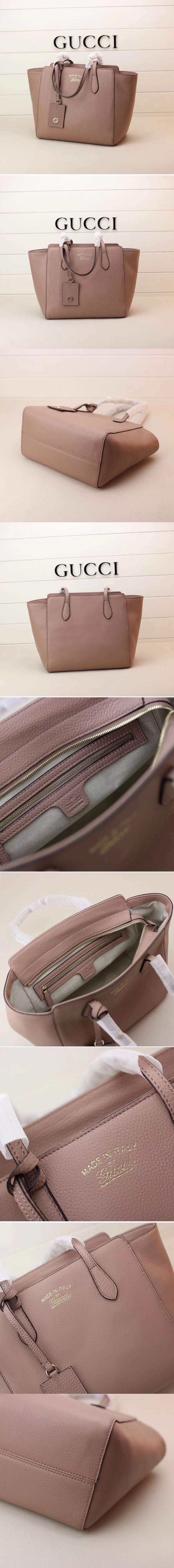 Replica Gucci 354408 Swing Leather Tote Bags Pink