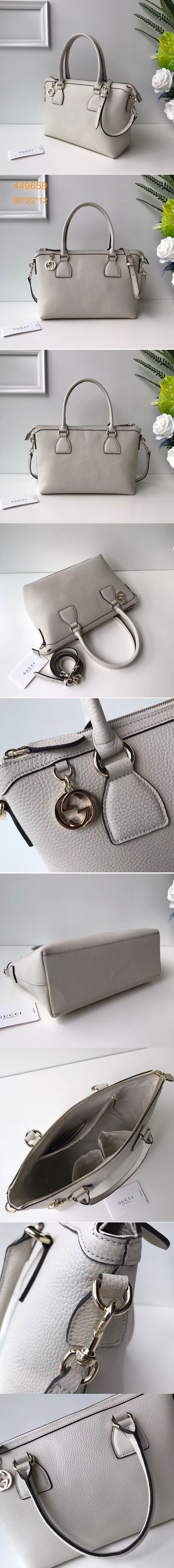 Replica Gucci 449659 2way tote bag bag lady leather Bags White