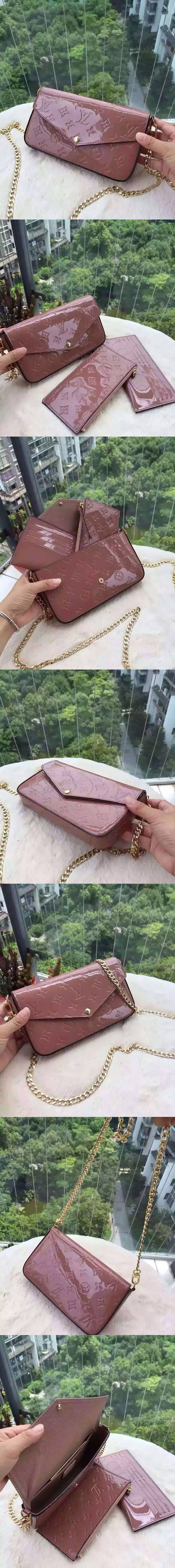 Replica Louis Vuitton M61293 Monogram Vernis Pochette Felicie GM 