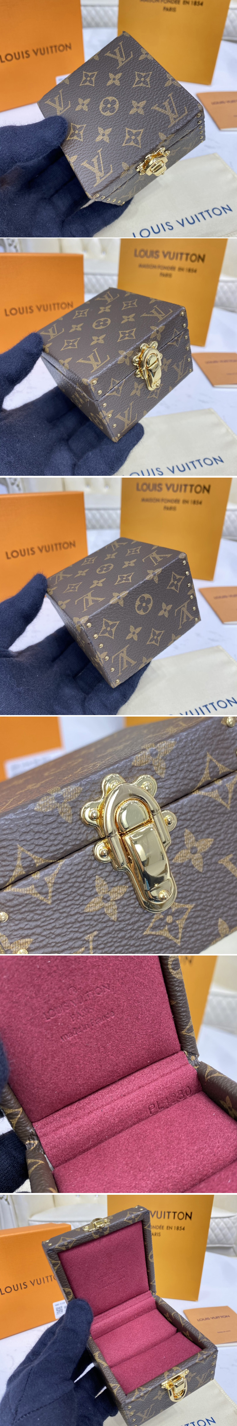 Replica Louis Vuitton M21010 LV Ecrin Declaration in Monogram canvas With Wine