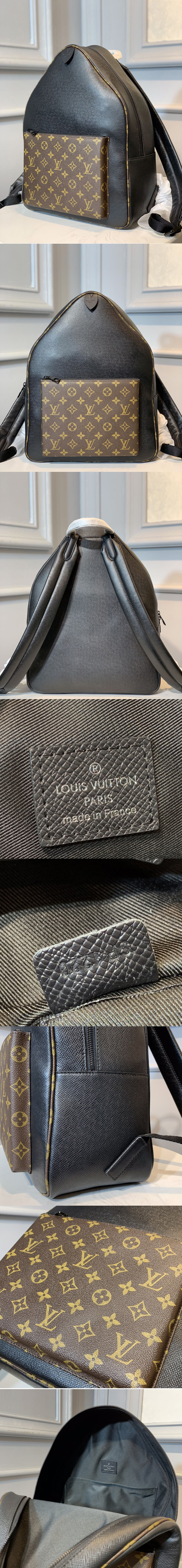 Replica Louis Vuitton M30259 LV Apollo Backpack in Monogram Canvas and Taiga Leather