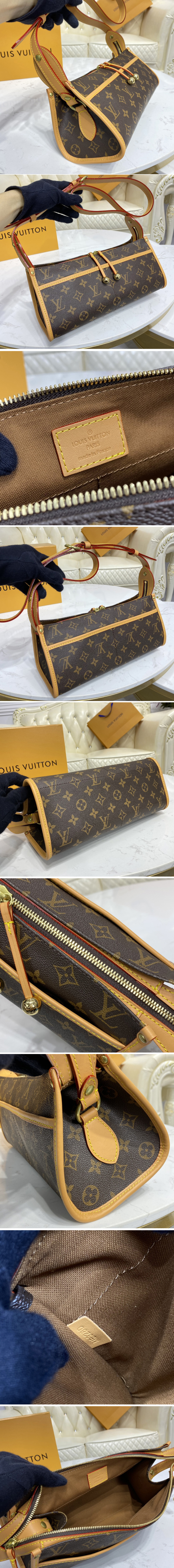 Replica Louis Vuitton M40008 LV Monogram Popincourt Long Bag in Monogram canvas