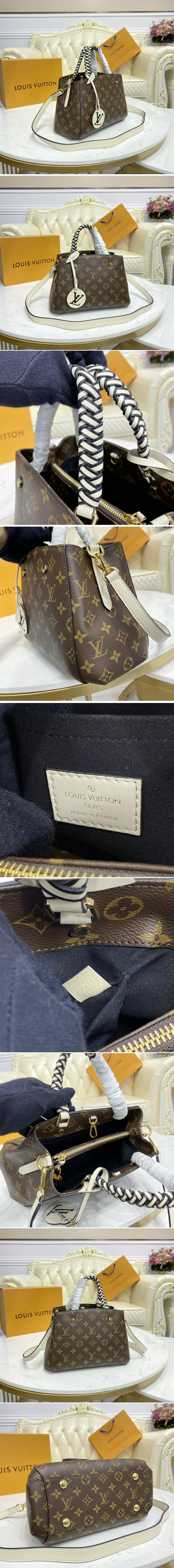 Replica Louis Vuitton M45311 LV Montaigne BB handbag in Monogram coated canvas