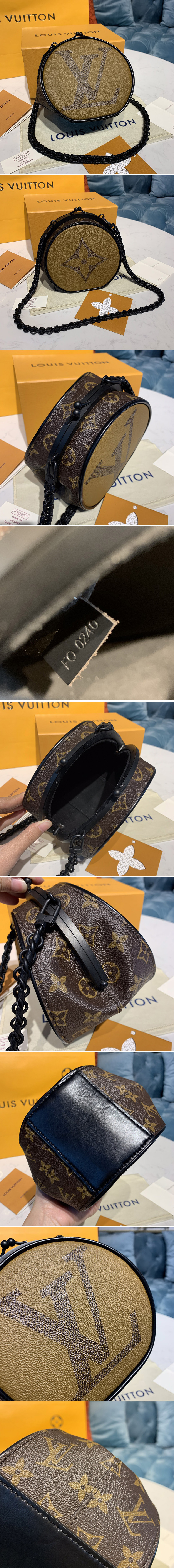 Replica Louis Vuitton M45280 LV Boursicot Boite Chapeau Bags in Monogram Reverse coated canvas