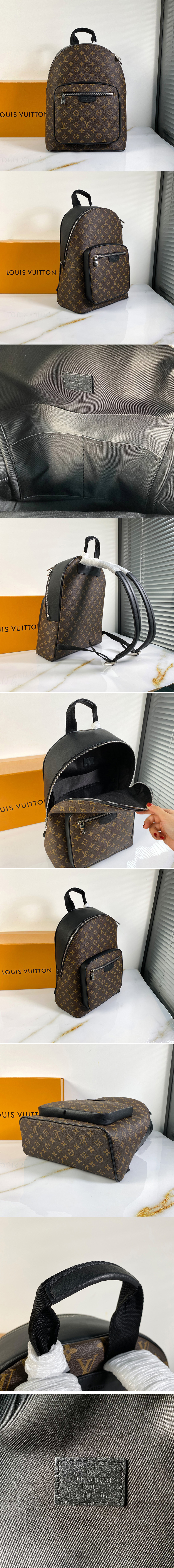 Replica Louis Vuitton M45349 LV Josh backpack in Monogram Macassar Canvas