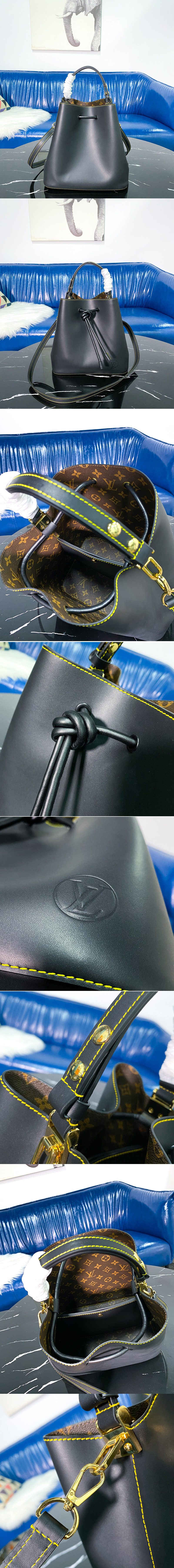 Replica Louis Vuitton M45396 LV NéoNoé BB bucket bag In Calf Leather and Monogram canvas