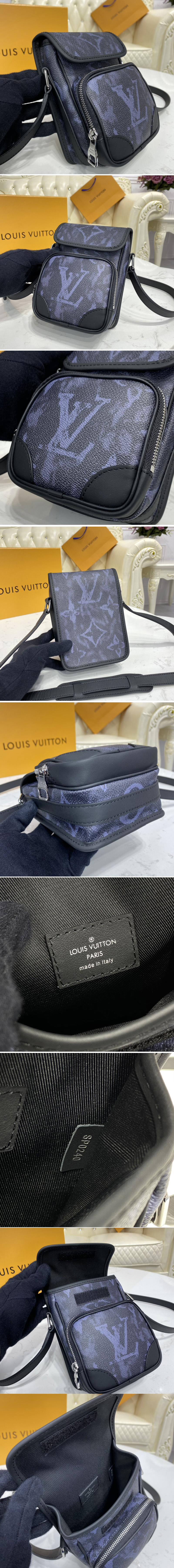 Replica Louis Vuitton M45650 LV Nano Amazon Messenger bag in Monogram Pastel Noir coated canvas
