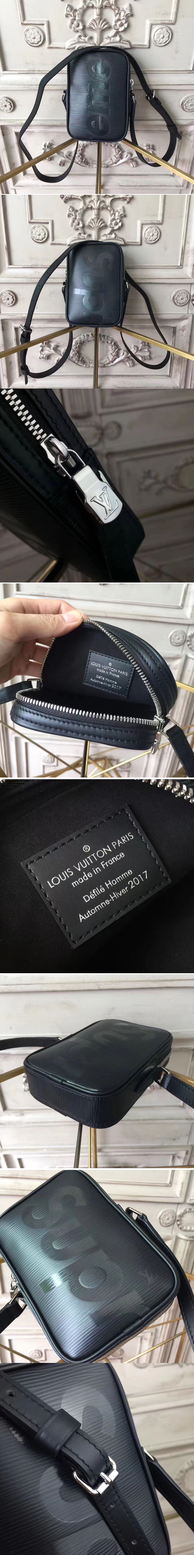 Replica Louis Vuitton M53434 Epi Leather Supreme x Danube PM Black