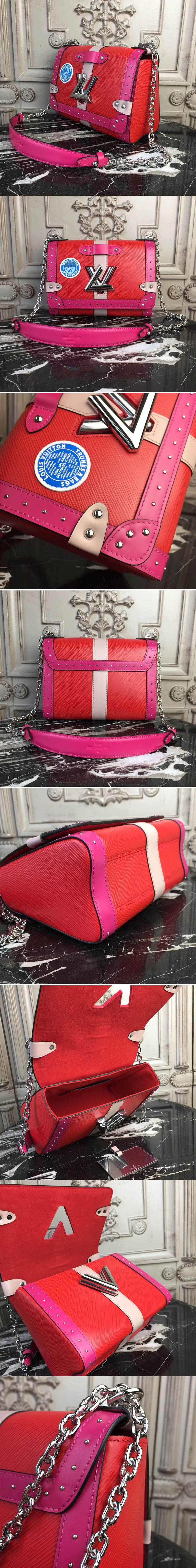 Replica Louis Vuitton M54281 Twist MM Epi Leather Bags Red