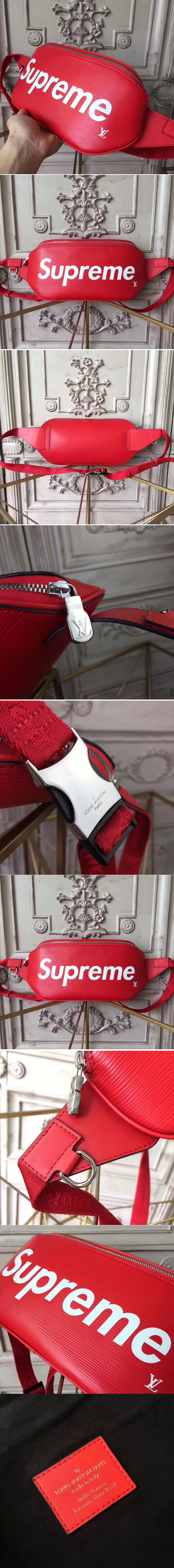 Replica Louis Vuitton M54319 Epi Leather Supreme X Belt Bag Red 