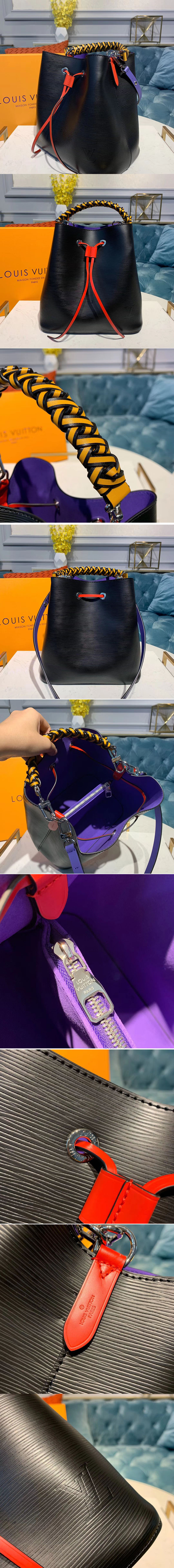 Replica Louis Vuitton M54366 LV NéoNoé bucket bags Black Epi Leather