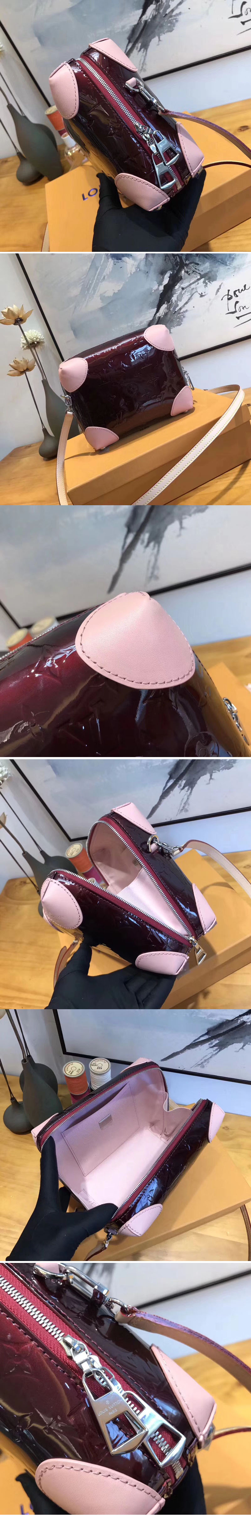 Replica Louis Vuitton M54390 Venice Patent Leather Bags Purple