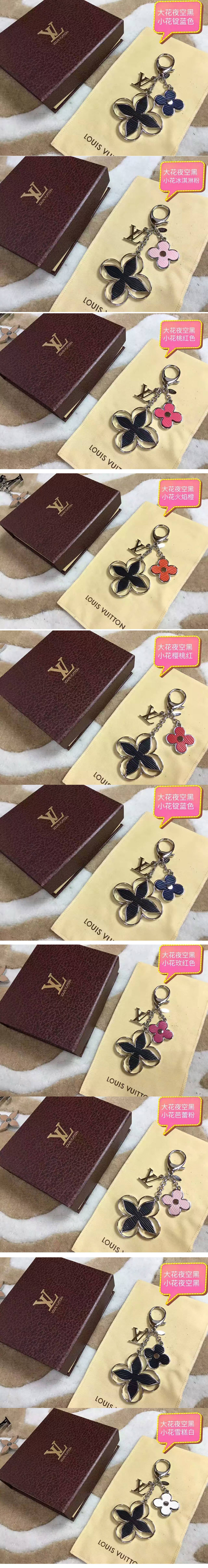 Replica Louis Vuitton M61013 Black Mix Multicolor Charm Rimi Key Ring 