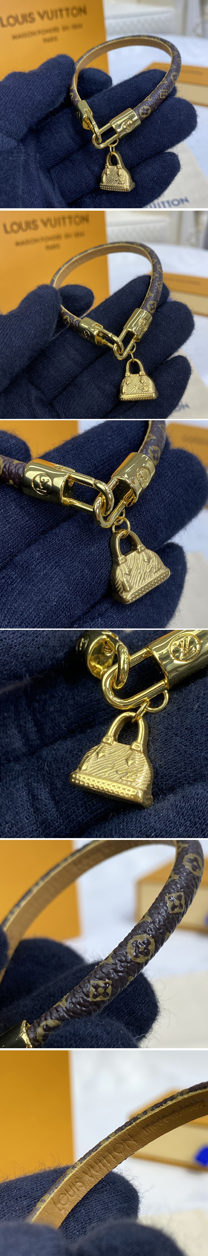 Replica Louis Vuitton M6788F LV Palm Springs bracelet in Monogram canvas