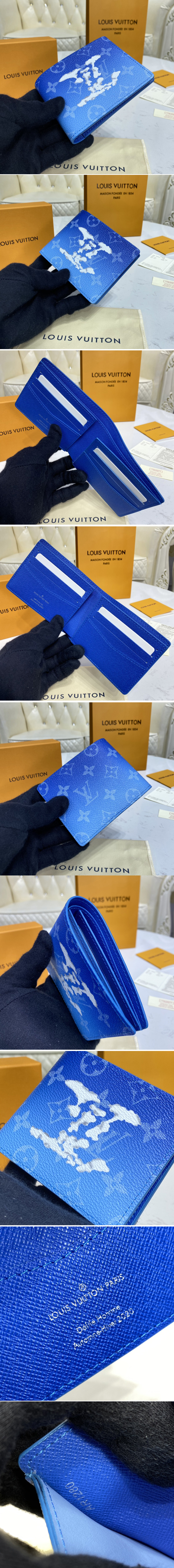 Replica Louis Vuitton M69742 LV Slender wallet in Monogram Clouds coated canvas