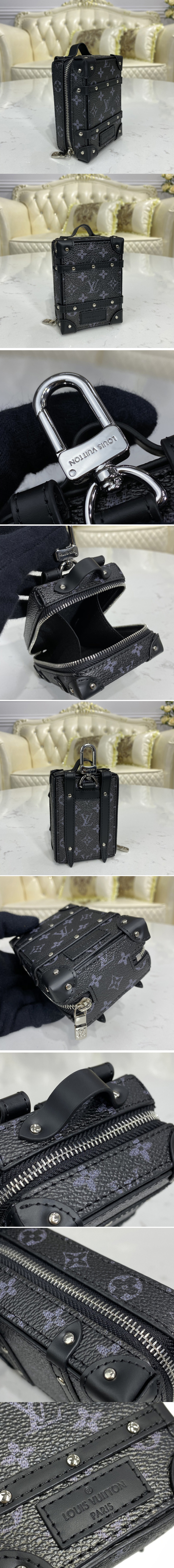 Replica Louis Vuitton M80221 LV Soft Trunk Backpack bag charm and key holder
