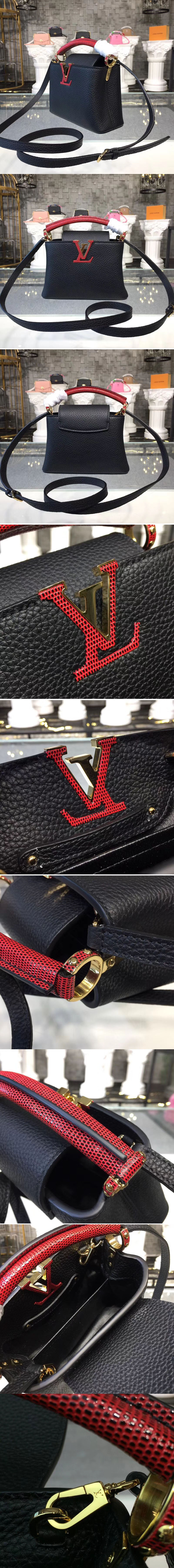 Replica Louis Vuitton M94048 LV Capucines BB Taurillon Leather Bags