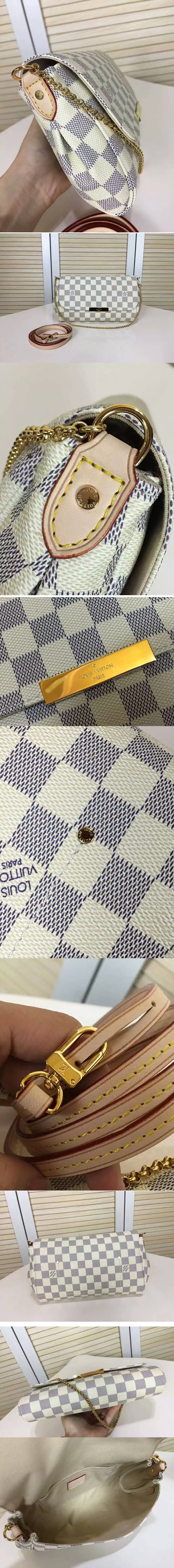 Replica Louis Vuitton N41275 Damier Azur Canvas preferita MM Bags