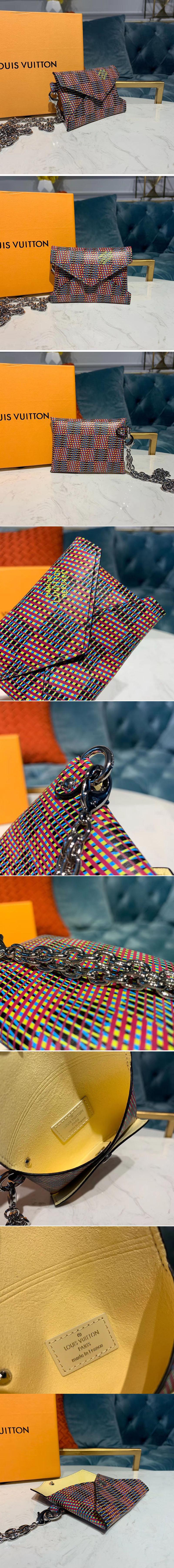 Replica Louis Vuitton N60278 LV Kirigami Necklace Bags Damier LV Pop Pink