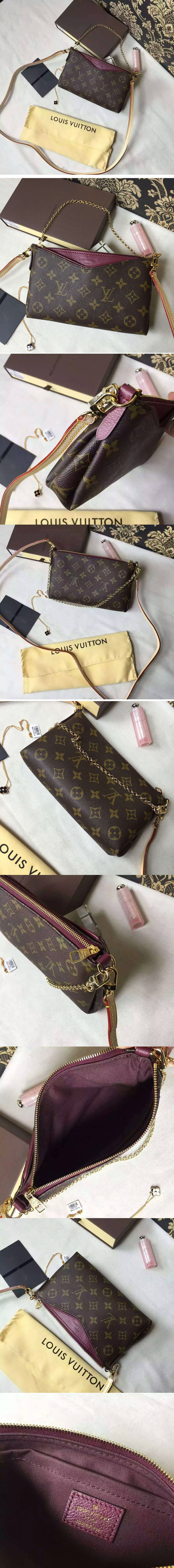 Replica Louis Vuitton M41638 Pallas Clutch Monogram Canvas Bags