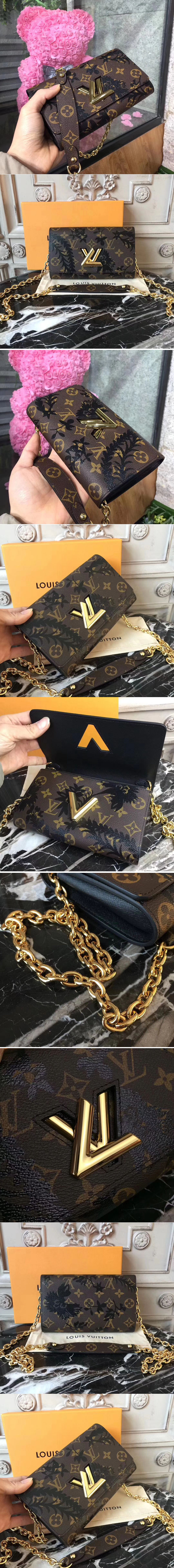 Replica Louis Vuitton m61036 Twist Chain Wallet Monogram Canvas 