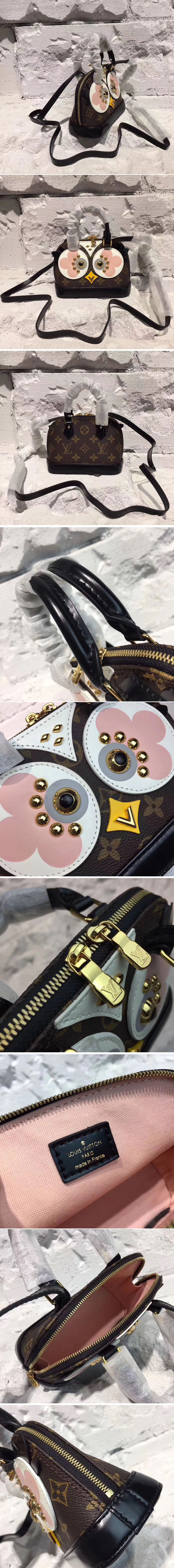 Replica Louis Vuitton M61708 Monogram Canvas Lovely Birds Nano Alma Bags