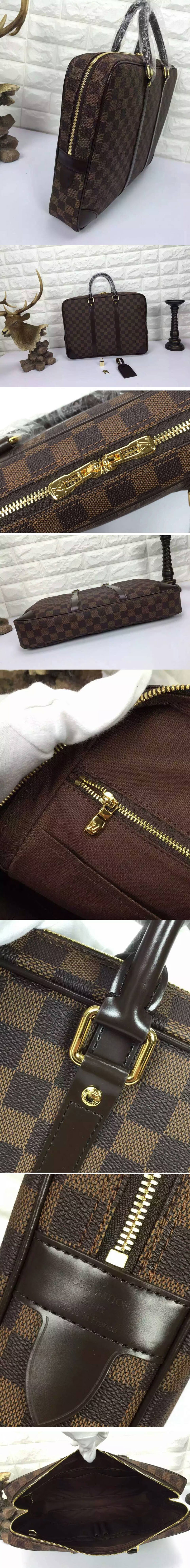 Replica Louis Vuitton N41125 Damier Canvas Porte-Documents Voyage Bags